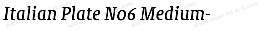 Italian Plate No6 Medium字体转换